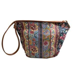 Richmark Vintage Floral Patchwork Crossbody Purse Made in USA Denim Retro Granny